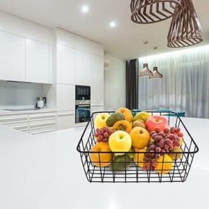Black Metal Wire Basket Storage Set of 3 - Stylish & Functional